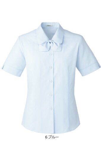 RB4546 半袖ブラウス リボン付き 透け防止 事務服 オフィス 5号〜21号 ボンマックス【会社制服Sanapparel】 RB4546 半袖ブラウス リボン付き 透け防止 事務服 オフィス 5号〜21号 ボンマックス【会社制服Sanapparel】