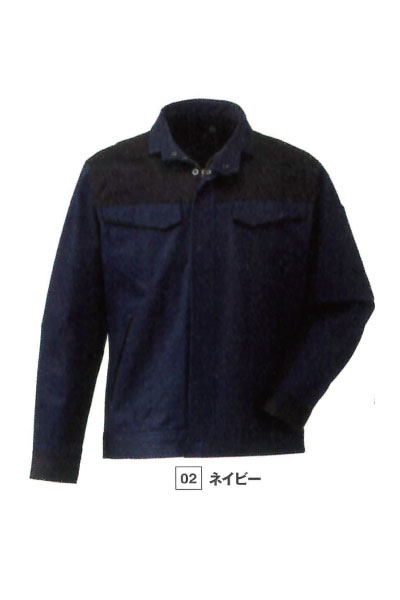 乐天商城 - 長袖ジャンパー春夏物（ツートン・薄地）　R5561　綿100％　RAKAN　日新被服　M〜8L【会社制服Sanapparel】