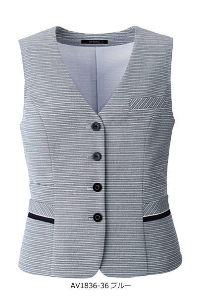 AV1836 ベスト 事務服 オフィス 5号〜21号 ボンマックス【会社制服Sanapparel】