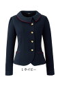 事務服・制服　en joie21750　ソフトジャケット　ネイビー【5〜25号】【会社制服Sanapparel】※21～25号は受注生産となります。