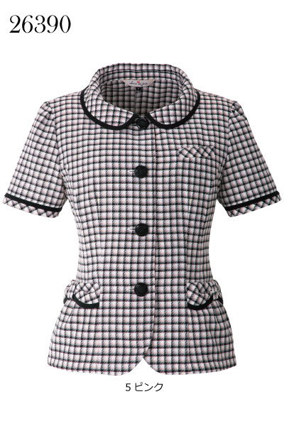 Rakuten - 事務服・制服　en joie26390　オーバーブラウス　ピンク　かわいい【5〜25号】【会社制服Sanapparel】