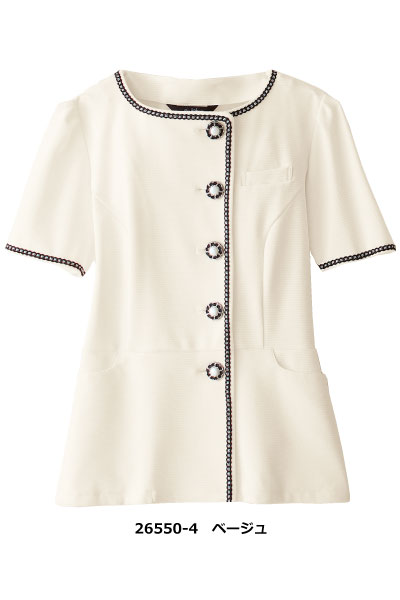 26550 ソフトジャケット 華やぎコンシェルジュ BLOOM おもてなし 事務服 小さいなサイズ 大きなサイズ 5号〜25号 アンジョア ※21号〜25号は受注生産です【会社制服Sanapparel】