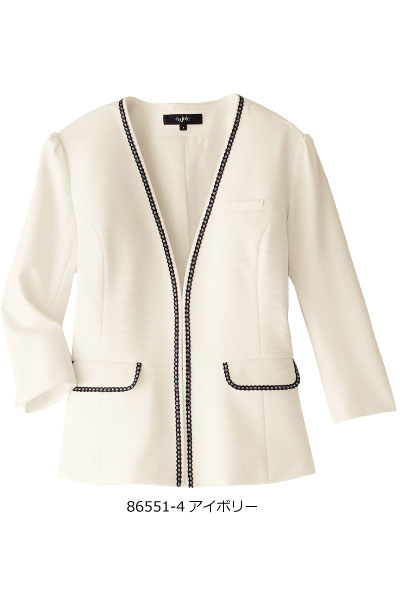 86551 ジャケット 華やぎコンシェルジュ BLOOM おもてなし 事務服 小さいなサイズ 大きなサイズ 5号〜25号 アンジョア ※21号〜25号は受注生産です【会社制服Sanapparel】