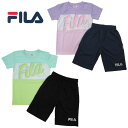 Tスーツ 上下セット フィラ《FILA》女女の子 Tシャツ 短パン ジュニア セットアップ トレーニングウエア半袖Tシャツ ハーフパンツ 女児 ジュニア上下セット130/140/150/160cmJ2514