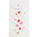 虹ぼかし和小物 No.32 七五三・子供用 刺繍半衿 正絹・三角うろこ地紋入り 白地 半襟 京都 さんび 日本製