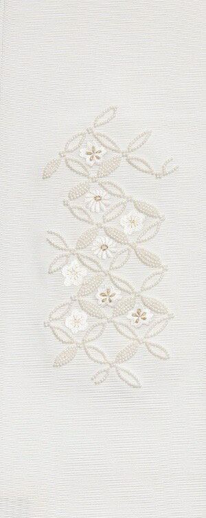 ビーズ刺繍 華七宝 No.BK7333 刺しゅう半衿 正絹 塩瀬 袷用 女性 着物 長襦袢 振袖 訪問着 附下 刺繍衿 【メール便対応】