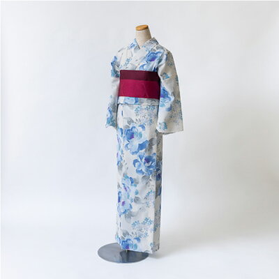 ゆかた 古今 ブーケ (ブルー) 東レセオα 青 仕立て上がり プレタ 浴衣 レディー...