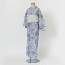 【ポイント5倍 クーポン発行】ゆかた 花古今 牡丹 (グレー) 綿 灰色 仕立て上がり プレタ 浴衣 レディース 婦人用 夏 粋 女性用 涼しい 上品 シック 花火 お祭り 伝統 大人 本格派 中国製