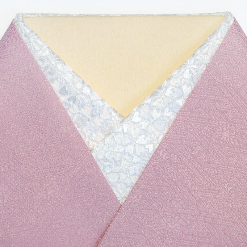 15059白白 花まり 刺繍半衿 / 正絹・塩瀬 / 袷用 / 白地×白 / 半襟