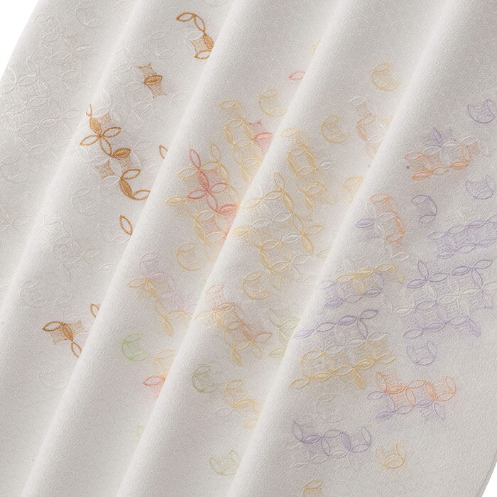 【ポイント10倍 クーポン発行】ポリエステル紋衿 七宝 刺繍半衿 ポリエステル 袷用 和装小物 半衿 刺繍衿 日本製