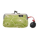 菊柄 朱肉付き印鑑ケース《 緑 》/ がまぐち はんこ 小銭入れ コインケース グリーン お土産 日本製 京都 さんび堂 手作り【メール便対応商品】 和柄 和文...