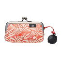 菊柄 朱肉付き印鑑ケース《 白×赤 》/ がまぐち はんこ 小銭入れ コインケース 朱色 レッド お土産 日本製 京都 さんび堂 手作り【メール便対応商品】 和...