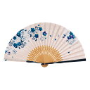扇子セット(紙箱入り) 桜あかりブルー 女性 扇子 プレゼント ギフト 贈答品 和小物 京都 京小物 さんび堂