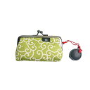 唐草柄 朱肉付き印鑑ケース《 緑 》/ がまぐち はんこ 小銭入れ コインケース グリーン お土産 日本製 京都 さんび堂 手作り【メール便対応商品】 和柄 和...