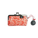 唐草柄 朱肉付き印鑑ケース《 赤 》/ がまぐち はんこ 小銭入れ コインケース 朱色 レッド お土産 日本製 京都 さんび堂 手作り【メール便対応商品】 和柄...