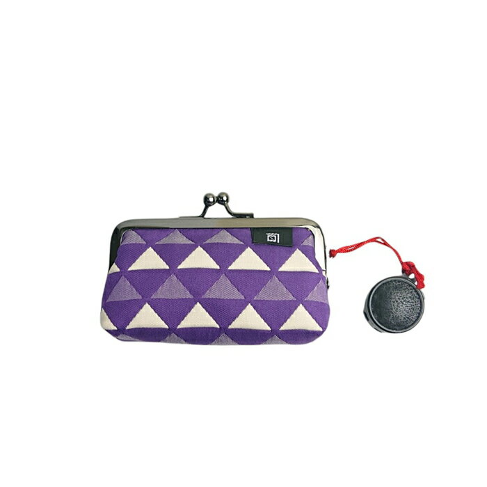 ウロコ柄 朱肉付き印鑑ケース《 紫 》/ がまぐち はんこ 小銭入れ コインケース パープル お土産 日本製 京都 さんび堂 手作り【メール便対応商品】 和柄 ...