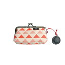 ウロコ柄 朱肉付き印鑑ケース《 白×赤 》/ がまぐち はんこ 小銭入れ コインケース 朱色 レッド お土産 日本製 京都 さんび堂 手作り【メール便対応商品】...