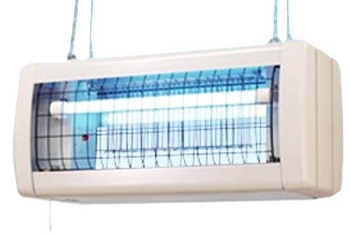 屋外軒下用　20W　軽量・鋼板タイプ吊り下げ型　・防雨構造電撃殺虫器　インセクトキール三興電機 FS20214