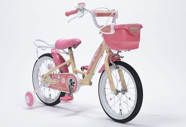 対象年齢～6歳　補助輪付き16インチ　ジュニア　子供自転車MyPallas　マイパラスMD-12　アプリコット色
