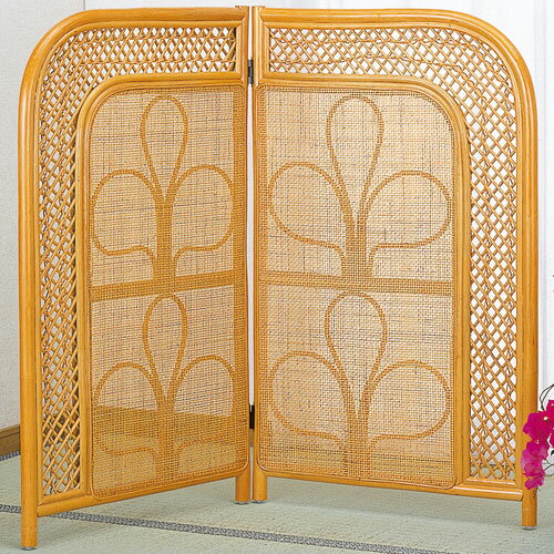 高さ100cm衝立 スクリーン2パネル ロータイプ今枝商店　籐 ラタンB201 B-201