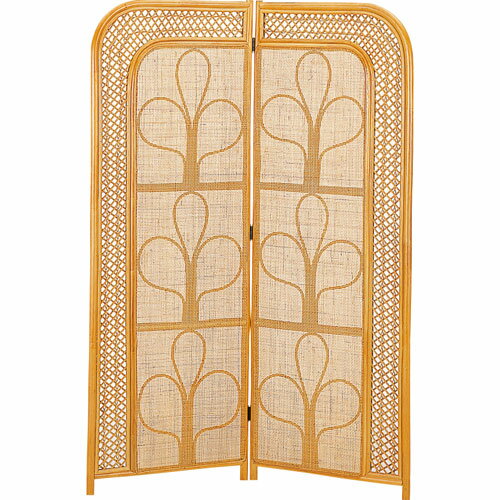 美品】籐 ラタン 今枝商店 2連パーテーション 間仕切り 衝立