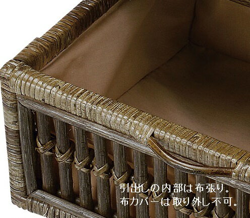 幅92×奥行32×高さ111cm8杯 ワイドタイプランドリーボックスランドリー収納 引出し今枝商店 籐 ラタン家具E55B E-55B [2]