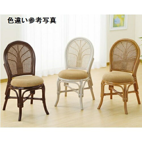 幅44×奥行48×高さ87cm座面高46cm　完成品籐ダイニングチェアーハニーブラウン色 単品今枝商店　籐 ラタン家具U95 U-95