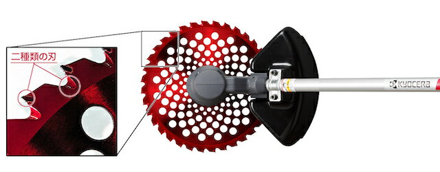 軽量チップソー255mm草刈り　充電式刈払機リチウムイオン36V　軽量 静音刃物回転数...
