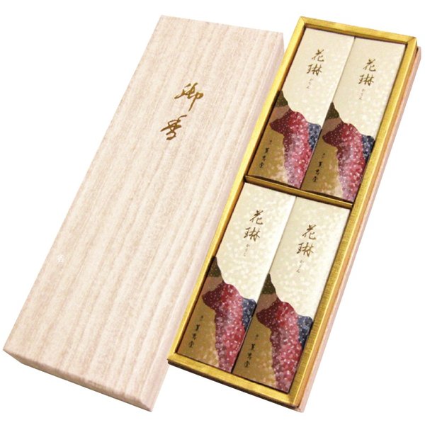 短寸4箱 薫寿堂花琳 和装紙箱心やすらぐ香り線香お供え お彼岸用お線香 薫寿堂5001 ・7140-031