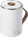 350mL マグカップ型電気なべ保温と温め直し沸かす・煮る・保温するELECOM Cook MugHAC-EP02WH ホワイト色C6004-540
