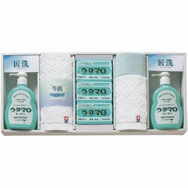 8点組みセットウタマロ石鹸 キッチン洗剤ギフト今治ウォッシュタオルキッチン用洗剤 台所用合成洗剤粗品 景品 記念品UTA-405A C6222-619