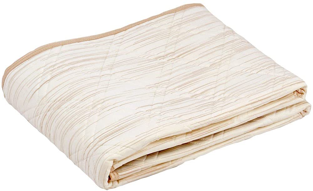 アイスミンEX　麻わたタイプクイーンサイズ 　敷きパッド (横)160cm ×(縦)205cm 節電 クール寝具 ひんやり冷感 敷きパッド 熱中症対策 アイス眠ロマンス小杉　ベージュ色 3131-6716-3400