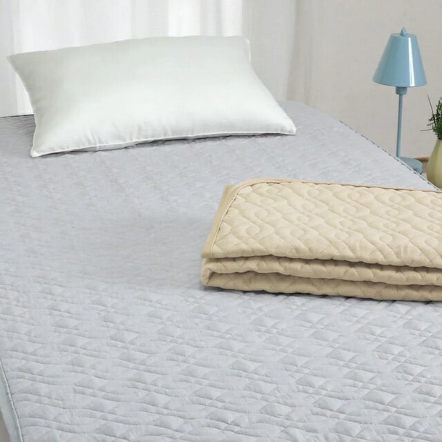 樂天商城 - シングルサイズ約100×205cm麻敷きパッド吸水性　涼感性ロマンス小杉1079-7550-3400　ベージュ色