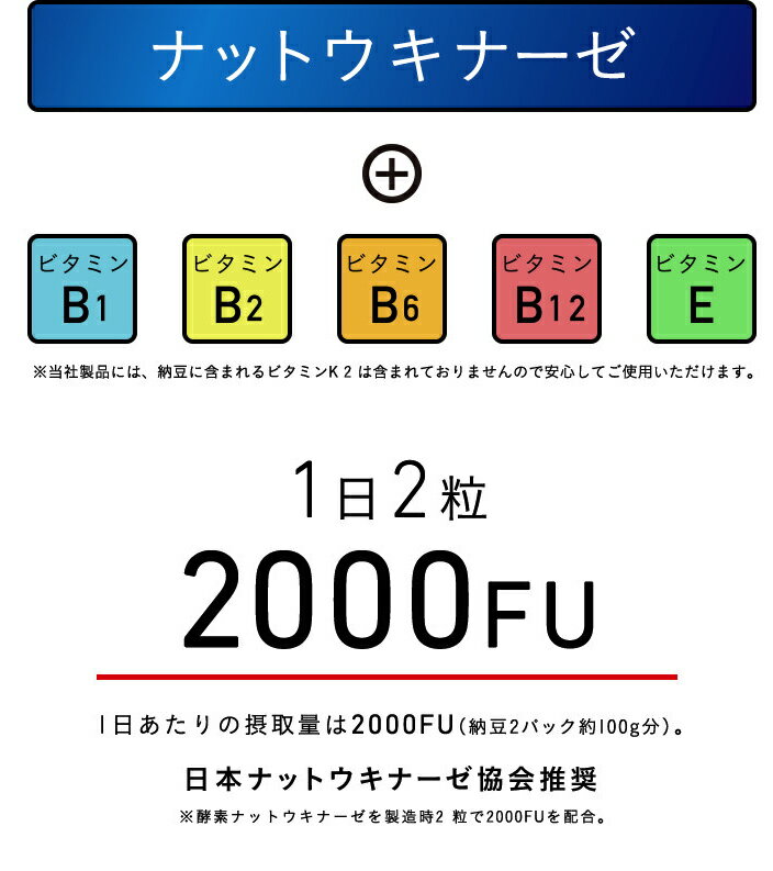 1箱60粒入り題成分納豆キナーゼ酵素にビタミン類をプラスした栄養補助食品プレミアムナットウキナーゼ株式会社ビー・エッチ
