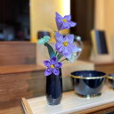 御朱印帳の和紙を使用和紙素材手作り 桔梗花配色・紫造花 お供花 仏花 お供え花 仏壇花お仏壇用に 和紙香SA-010-001-01