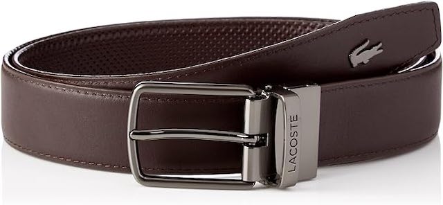 樂天商城 - ラコステ メンズ ベルト 本革 【リバーシブル本革】2WAYで使える ビジネス カジュアル LACOSTE LB80090　ダークブラウン色　142-D090