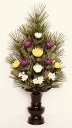 水上約60cm水下約21cm 花器なし造花 お供花 仏花 お供え花 仏壇花 お仏壇用にコウヤマキ 高野槇 色花添F K-0312