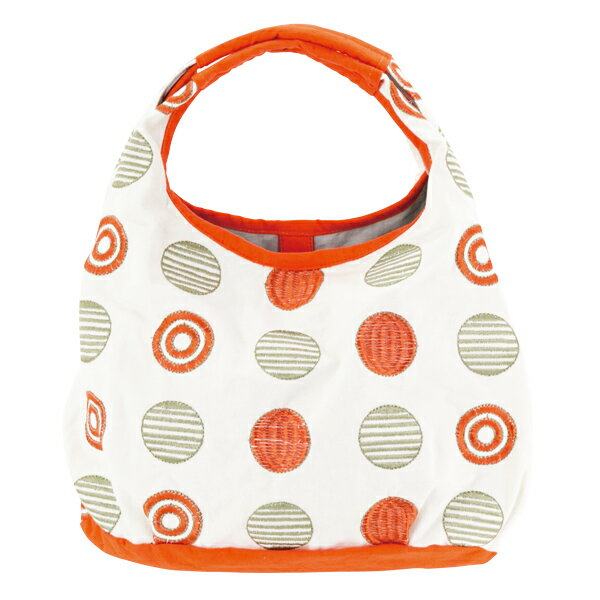 京都くろちく/link ミニ ラウンドバッグ/まるならべ 橙/21809416