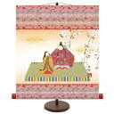 雛祭り 桃の節句 掛け軸 和風モダン掛 「吉祥雛」 作:伊藤香旬 KM2F8-015 (44.5×50cm)