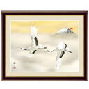日本画額絵 慶祝画 「 富岳飛翔 」 作:森山観月 (F4サイズ・額飾り:42×34cm) G4-BT032