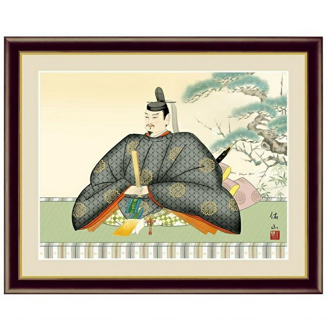 日本画額絵 慶祝画 「 天神 」 作:奥居佑山 (F4サイズ・額飾り：42×34cm) G4-BT035