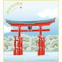 特色工芸色紙1枚 ご当地土産色紙 世界遺産 宮島 厳島大鳥居 作:洋美 K20-008
