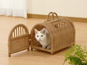 犬 猫 移動用バスケットペットハウス ペットキャリー バスケット今枝商店 籐 ラタンR281 R-281