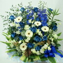 青バラ入りアレンジメント 青バラ15本&他の花を入れたオリジナル 青いバラ 青い薔薇 青薔薇 ブルーローズ 【お誕生日出産祝い サプライズ】 誕生日 花 プレゼ...