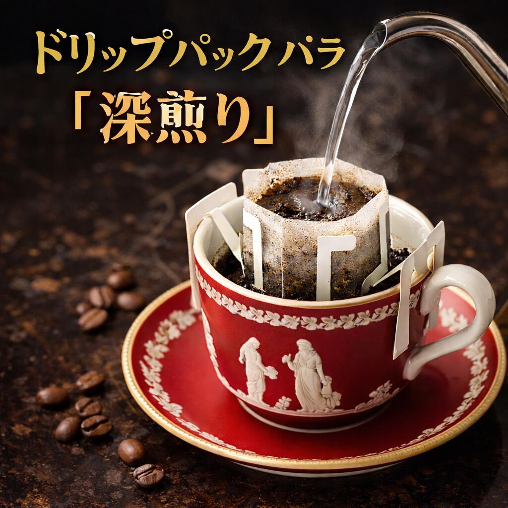 乐天商城 - 【ドリップパック・バラ1枚／深煎り12g】ドリップパック1枚バラです。コーヒーはバリエーションからお選びください。商品説明はコーヒー商品説明ページをご覧ください。