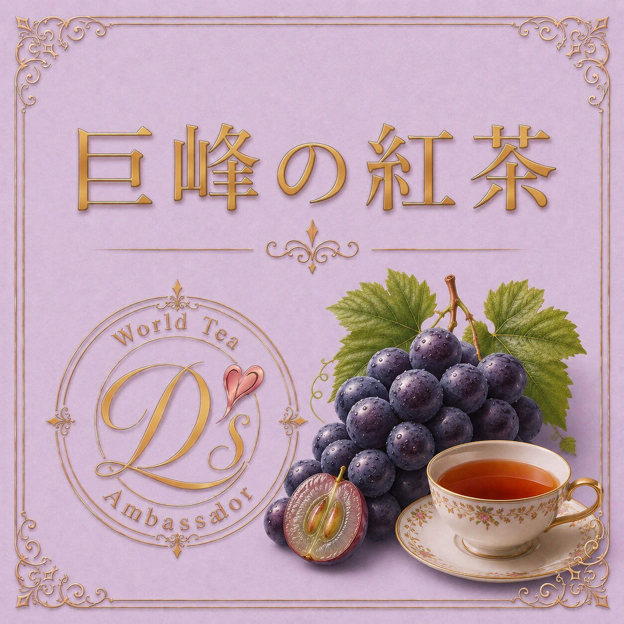 巨峰の紅茶 完熟した大粒の完熟巨峰のエッセンスを茶葉に染み込ませて、外皮のポリフェノールもたっぷり。 完熟した大粒の完熟巨峰のエッセンスを茶葉に染み込ませて、外皮のポリフェノールもたっぷり。 5
