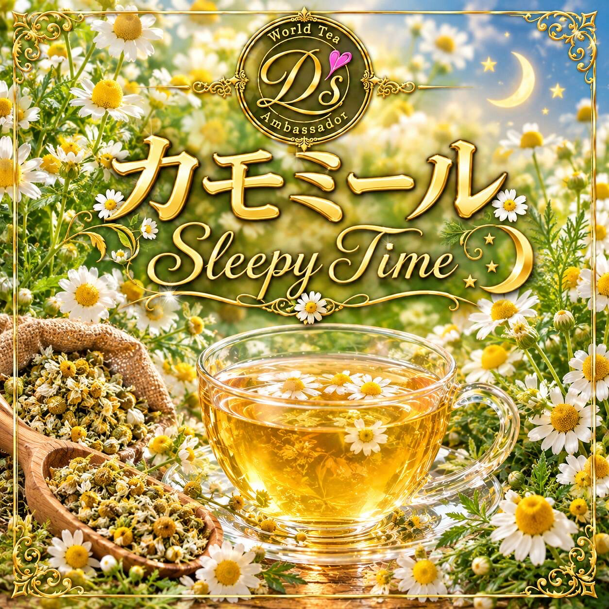 teabag【カモミール〜sleepy time〜】 ハーブティーの中でも随一の癒し系ハーブティー、カモミールティー、脳から身体に沁み渡る癒しのハーブティー ハーブティーの中でも随一の癒し系ハーブティー、カモミールティー、4000年以上前から薬草として用いられていた、世界最古のハーブティーハーブの中でも最も優れているといわれており、風邪予防やリラックス効果など、いろいろなことに効用される万能ハーブティーです何よりも脳から身体に沁み渡る癒しのハーブティー 5
