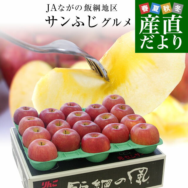 長野県より産地直送 JAながの飯綱地区 サンふじ 最高等級:グルメ 5キロ (14玉から20玉) 送料無料 林檎 りんご リンゴのサムネイル