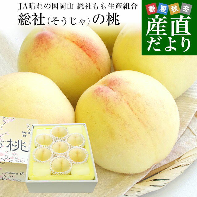 岡山県から産地直送 JA晴れの国岡山 総社もも生産組合 時期が選べる総社(そうじゃ)の桃　青秀以上 約2キロ前後 (5玉から9玉) 送料無料 ..