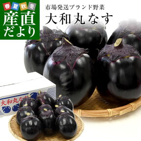 奈良県産　JAならけん　大和丸なす　約2キロ　秀品9から11玉　送料無料　まるなす　茄子　ナス　市場発送